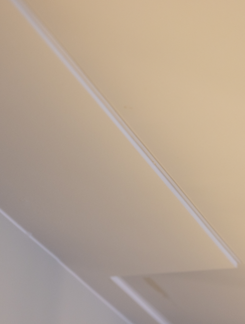 Details van een spanplafond