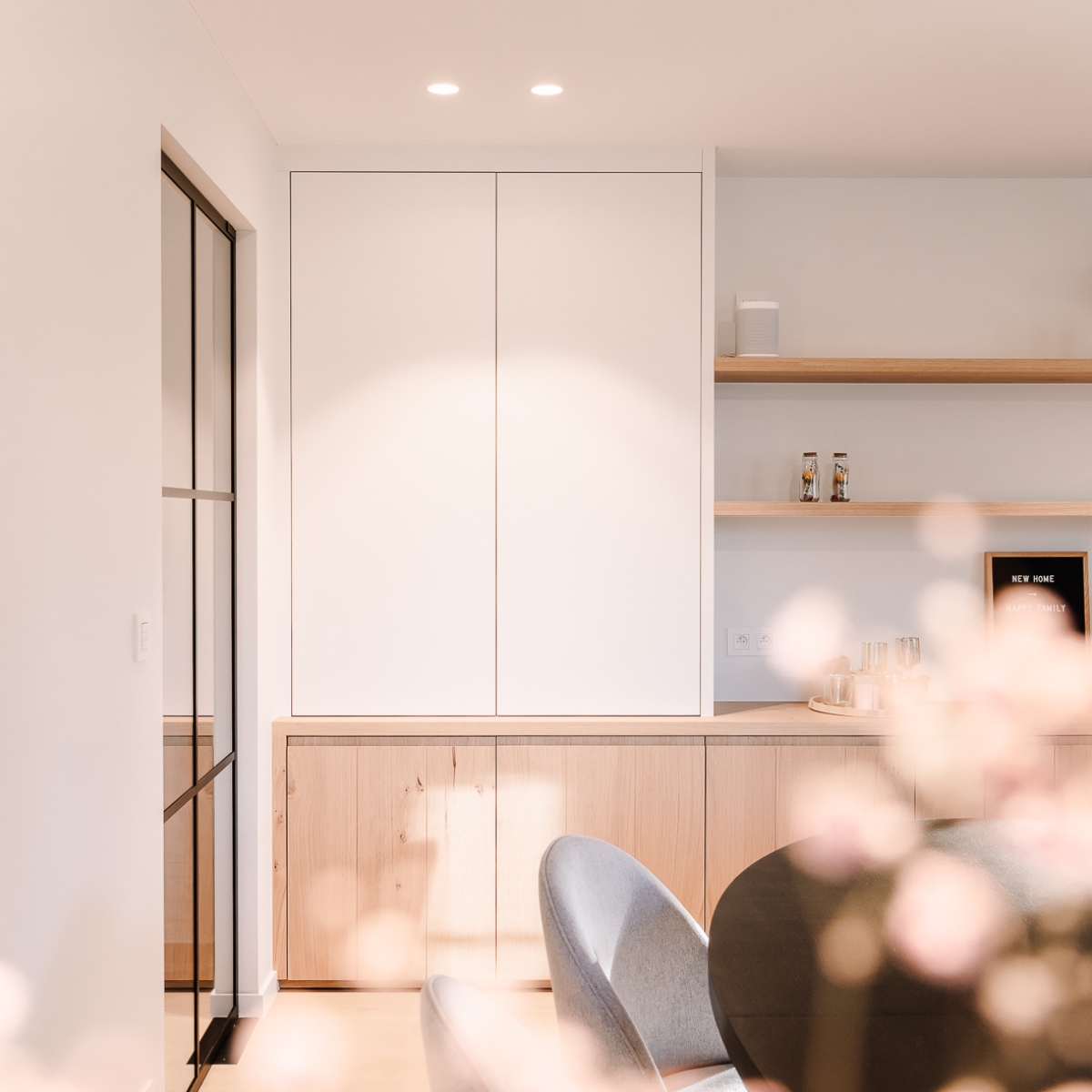 Akoestisch spanplafond in home office